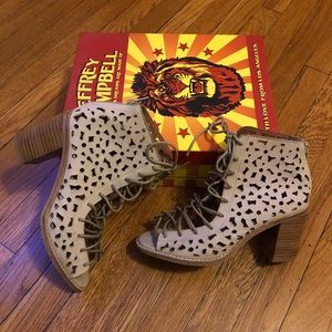 Jeffrey Campbell daisy cutout ankle boots